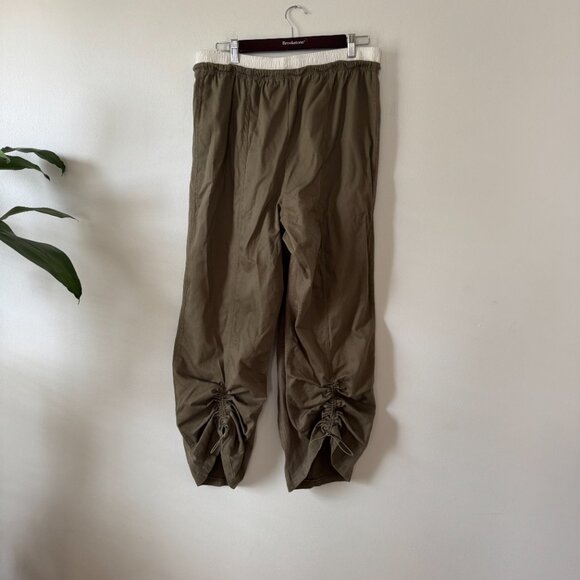Anthropologie Daily Practice Ankle Pants in Olive Green - Picture 3 of 12